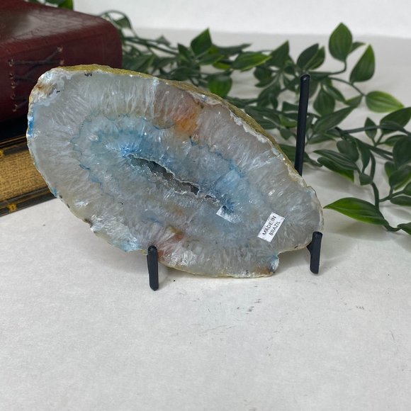 Other - Large Blue Agate Slice Blue Geode Healing Slice